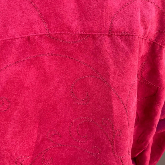 Croft & Barrow Button-Up | Red Embroidered | Size L | Vintage - Picture 4 of 6